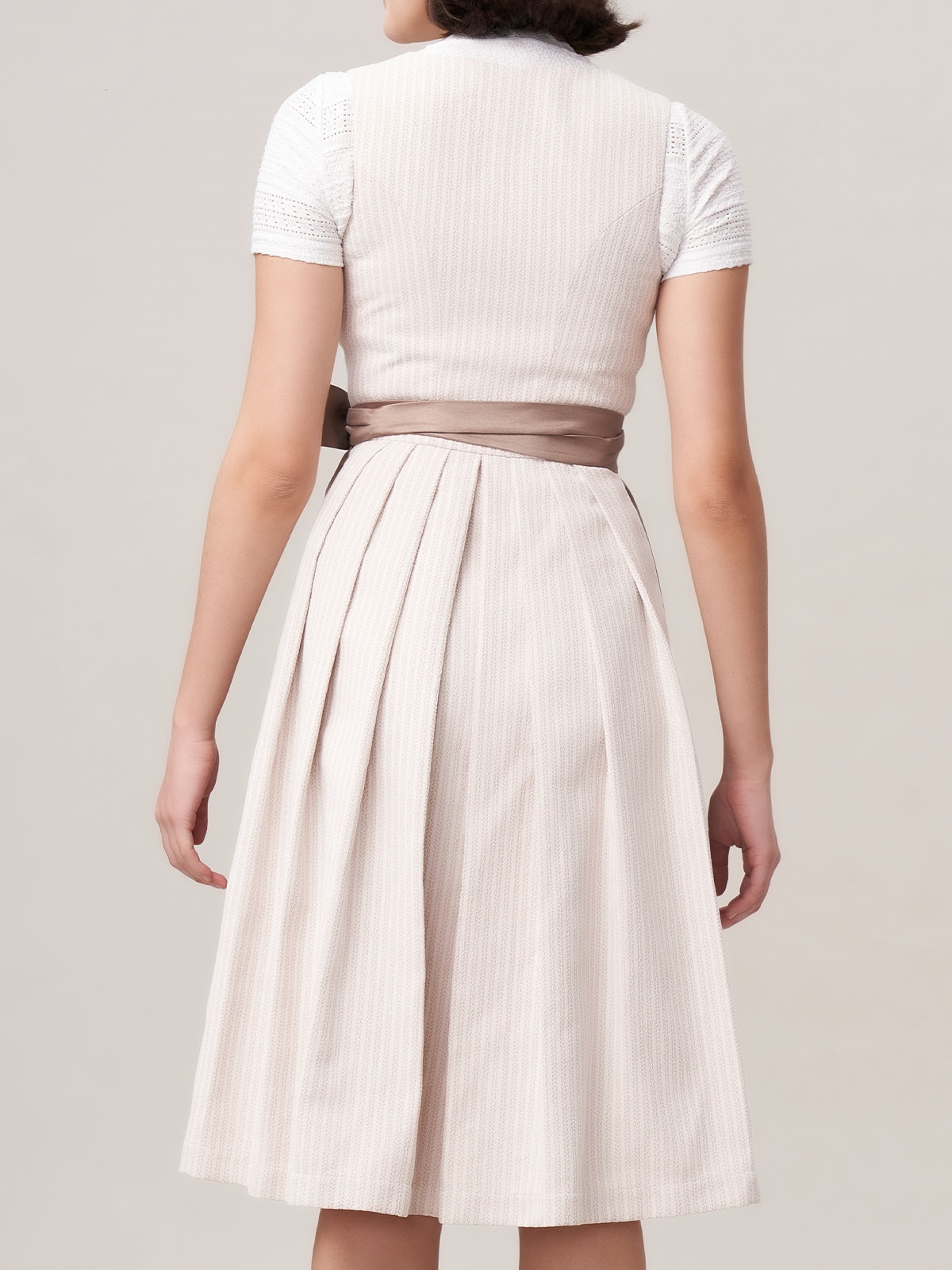 Dirndlbluse langarm in Beige