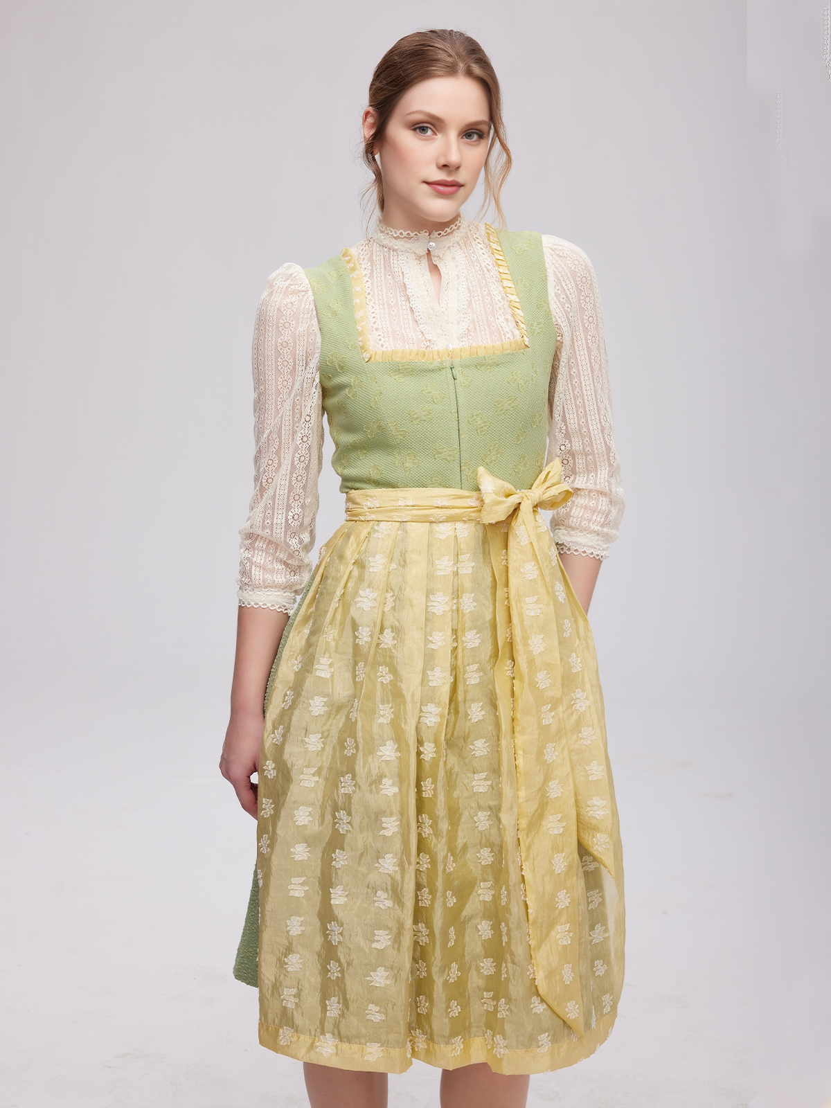 Dirndl Grau Samt