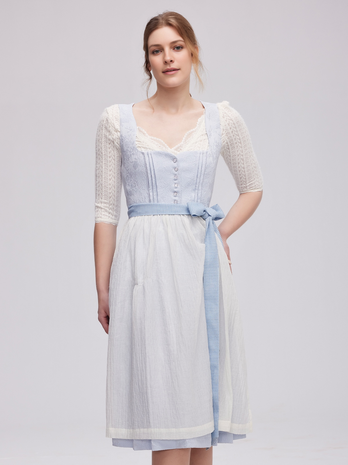 Midi Dirndl in Blau